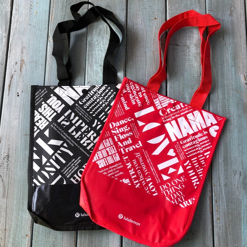 Lululemon Reusable Small Tote Bag Set of Two